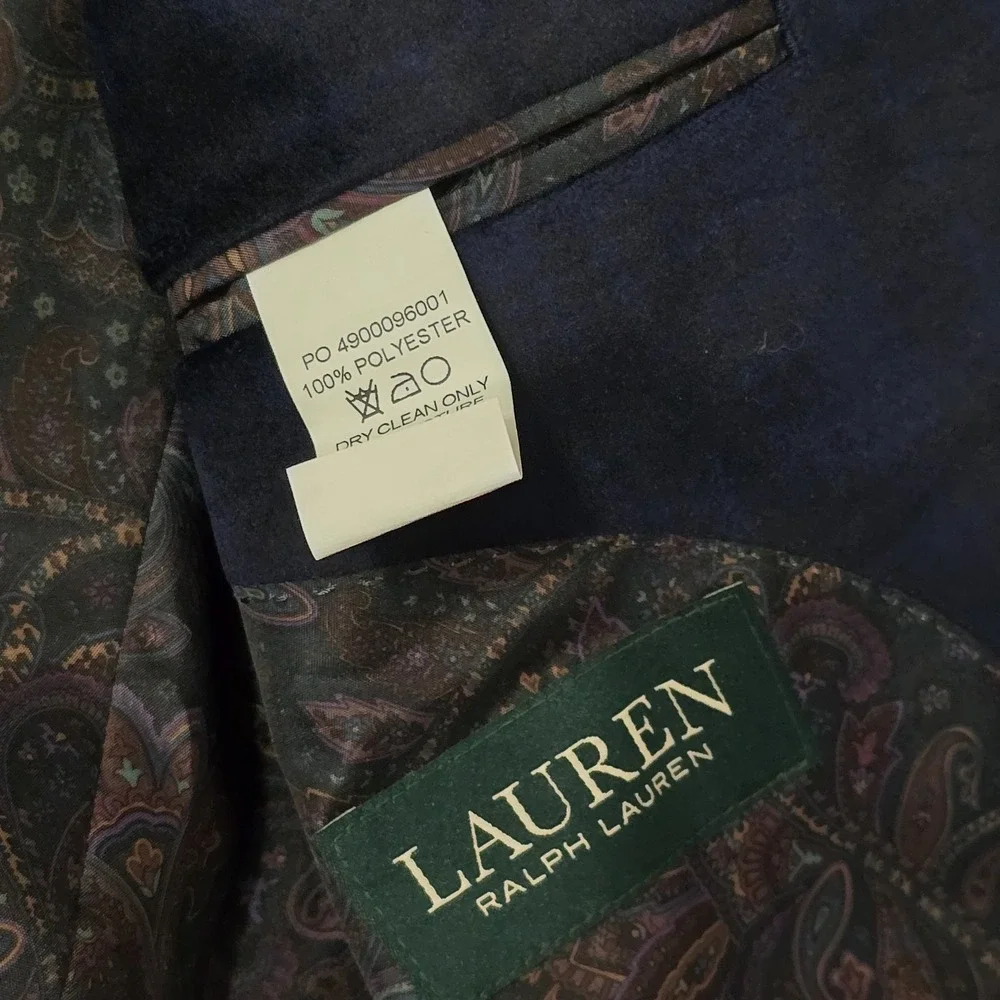 Lauren Ralph Lauren Lexington Sport Coat Mens 40L Ultraflex Velvet Plaid NWT‎